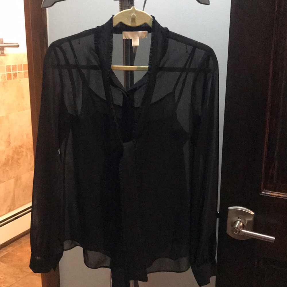 Michael Kors Sheer Blouse /attached Cami
